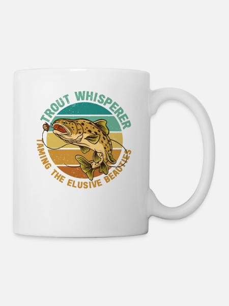 Fischen Forelle Lachs Fischer Angler Barsch - Tasse - Weiß