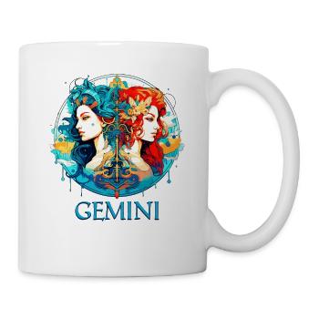 Portez votre signe du zodiaque astrologique avec fierté: Gémeaux - Mug blanc - blanc - Droite