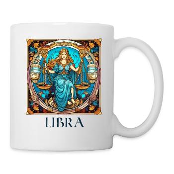 Waage-Designgrafiken für Männer und Frauen - Tasse - Weiß - Rechts