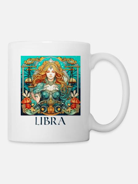 Liebe dein Sternzeichen Waage Männer und Frauen - Tasse - Weiß