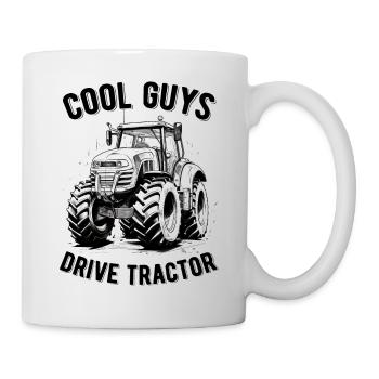 Cool Boys Driving Tractor Gift Farmer Farmer - Mug - white - Right