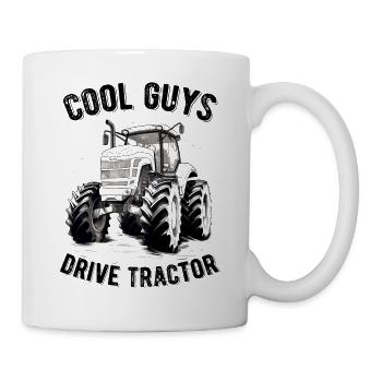 Cool Boys Driving Tractor Farmer Farmer Gift - Mug - white - Right