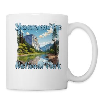 Yosemite National Park: Bunte Landschaft im - Tasse - Weiß - Rechts