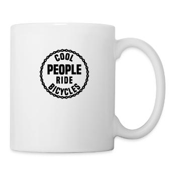 Cool people ride bicycles - Mug - white - Right