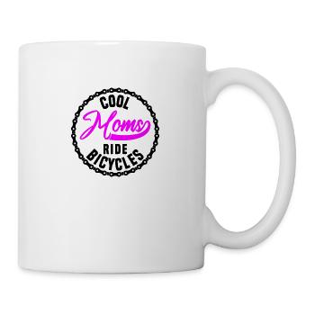 Cool moms ride bicycles - Mug - white - Right