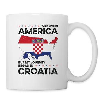 Croatie américain patriote USA cultivé - Mug blanc - blanc - Droite