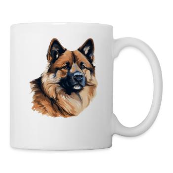 Hund American Akita - Tasse - Weiß - Rechts