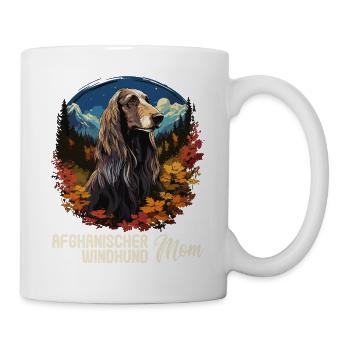 Hund Afghanischer Windhund - Tasse - Weiß - Rechts
