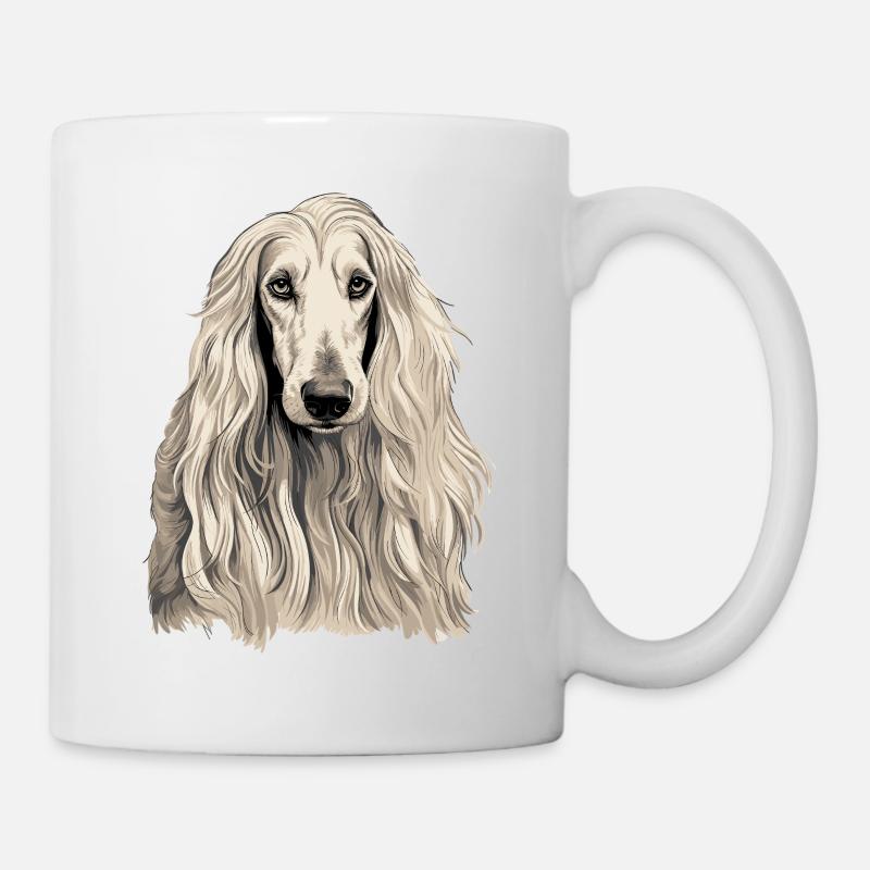 Hund Afghanischer Windhund - Tasse - Weiß