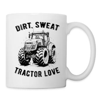 Dirt Sweat Tractor Love Farmer Farmer Gift - Mug - white - Right