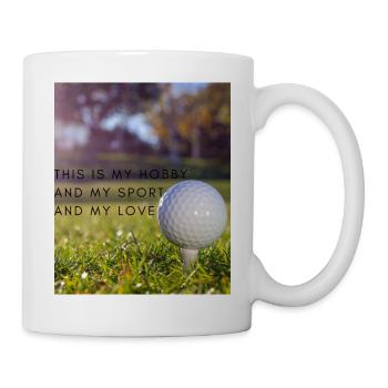 Liebe zum Golf - Tasse - Weiß - Rechts