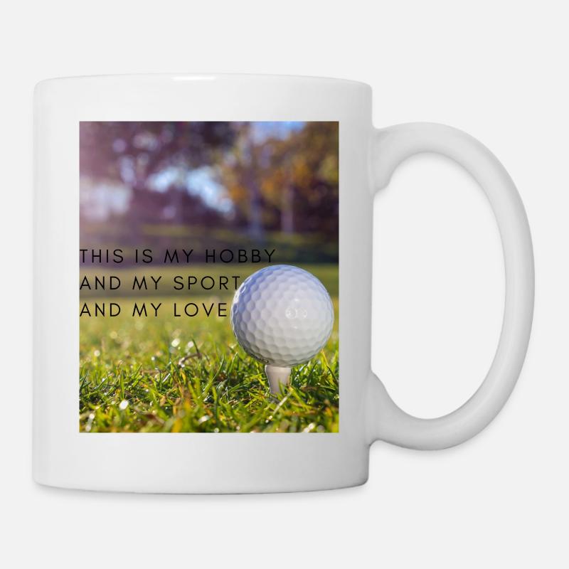 Liebe zum Golf - Tasse - Weiß