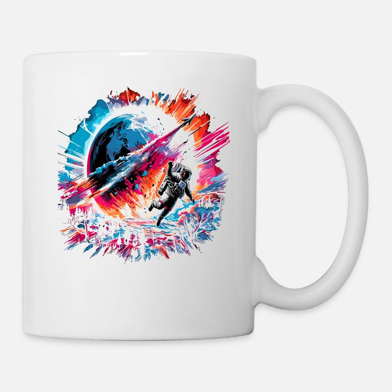 Impakt Astronaut Meteoriten Einschlag Vintage - Tasse - Weiß