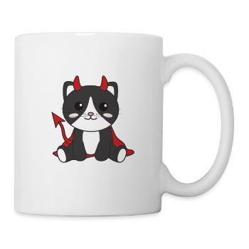Cat Happy Halloween Devil Costume - Mug - white - Right