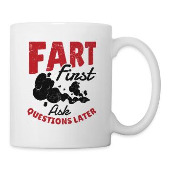 Furz Farting Crop Duster Dad Humor - Tasse - Weiß - Rechts