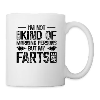 Fart Farting Crop Duster Dad Humor - Mug - white - Right