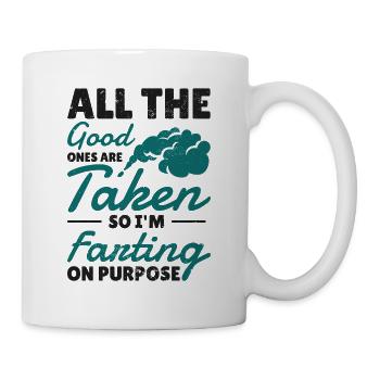 Furz Farting Crop Duster Dad Humor - Tasse - Weiß - Rechts
