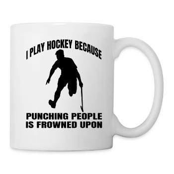 Hockey Feldhockey Geschenk Unihockey Hockeyspieler - Tasse - Weiß - Rechts