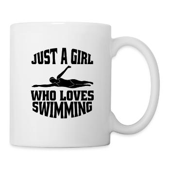 Schwimmverein Frau Schwimmen Schwimmerin Schwimmer - Tasse - Weiß - Rechts