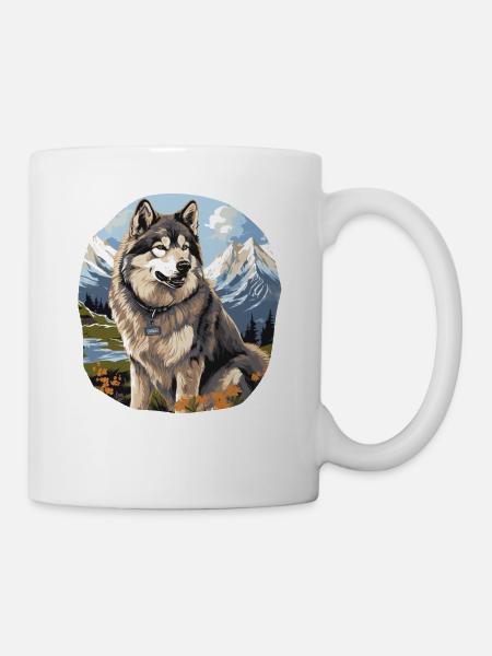 Hund Alaskan Malamute - Tasse - Weiß