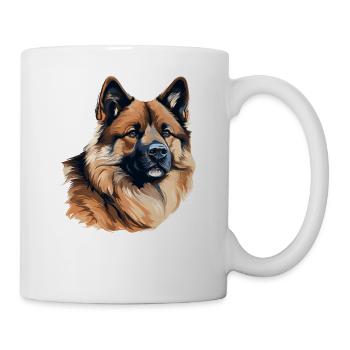 Hund American Akita - Tasse - Weiß - Rechts