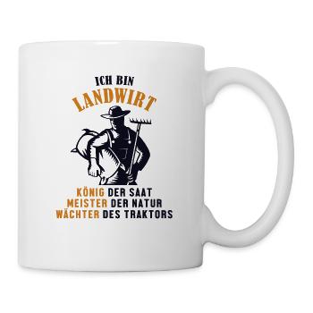 Landwirt König Meister Wächter Landwirtschaft - Tasse - Weiß - Rechts