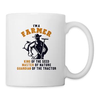 Agriculteur Roi Maître Gardien Agriculteur Agriculture - Mug blanc - blanc - Droite