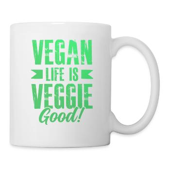 Vie végétalienne - Mug blanc - blanc - Droite
