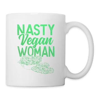 vegan frau - Tasse - Weiß - Rechts