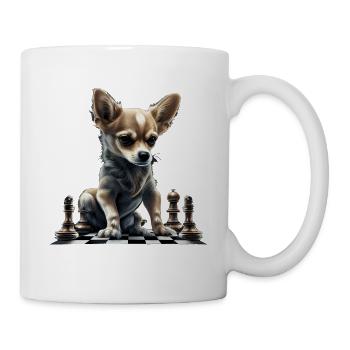 Chihuahua | Chess | Chess Player | Board | Queen | - Mug - white - Right