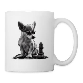 Chihuahua | Chess | Chess Player | Board | Queen | - Mug - white - Right