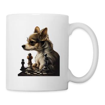 Chihuahua | Chess | Chess Player | Board | Queen | - Mug - white - Right