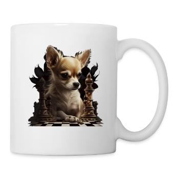 Chihuahua | Chess | Chess Player | Board | Queen | - Mug - white - Right