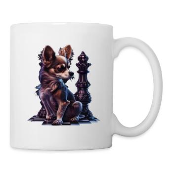 Chihuahua | Chess | Chess Player | Board | Queen | - Mug - white - Right