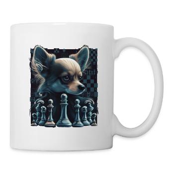 Chihuahua | Chess | Chess Player | Board | Queen | - Mug - white - Right