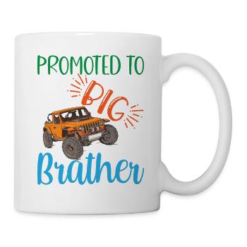 grand frère, Promu grand frère Cadeau - Mug blanc - blanc - Droite