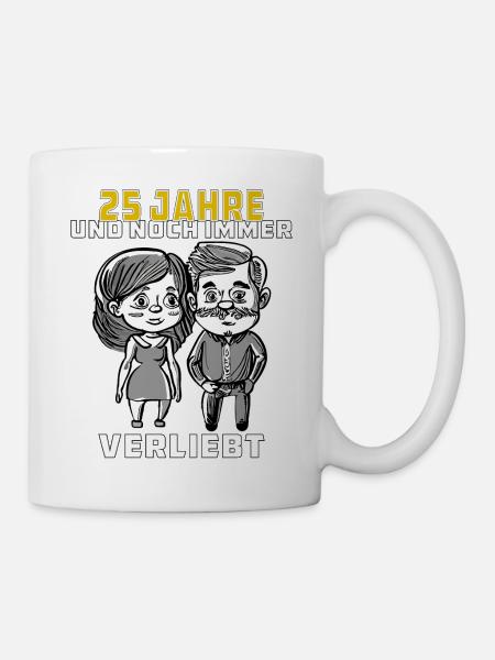 PAAR 25 JAHRE UND NOCH IMMER VERLIEBT - Tasse - Weiß