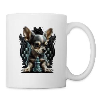 Chihuahua | Chess | Chess Player | Board | Queen | - Mug - white - Right
