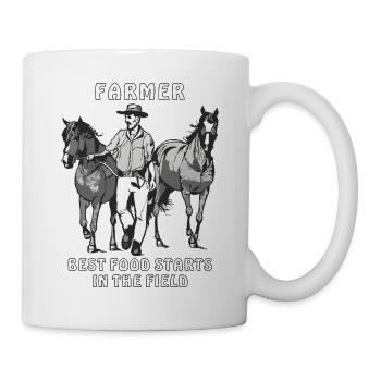 FARMER BEST FOOD STARTS IN THE FIELD - Mug - white - Right