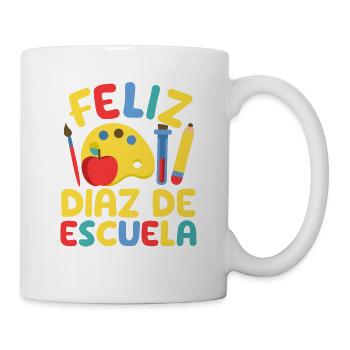 Feliz 100 Dias De Escuela Spanisch Happy 100th Day - Tasse - Weiß - Rechts