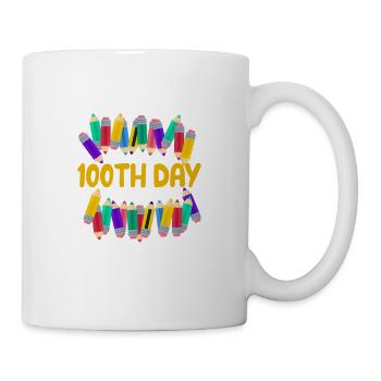 Happy 100th Day of School Teachers Students - Mug - white - Right