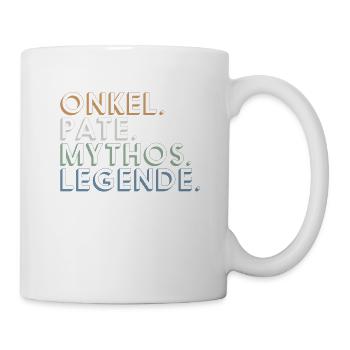 Lustig Onkel Pate Mythos Legende - Tasse - Weiß - Rechts
