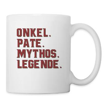 Vintage Lustig Onkel Pate Mythos Legende Witziges - Tasse - Weiß - Rechts