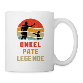 Vintage Lustig Onkel Pate Legende Witziges - Tasse - Weiß - Rechts
