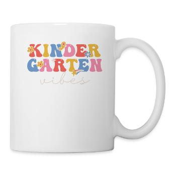 Kindergarten Vibes Jugend Kinder Crew Retro ersten - Tasse - Weiß - Rechts