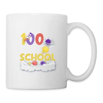 Joyeux 100e jour d’école Space Planet Funny - Mug blanc - blanc - Droite