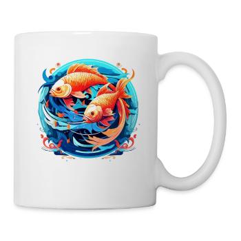 Nimm deine Fische-Identität an: Fische-Sternzeichen - Tasse - Weiß - Rechts