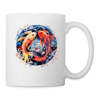 Horoscope Zodiac Graphic - Zodiac Sign Pisces - Mug - white - Right