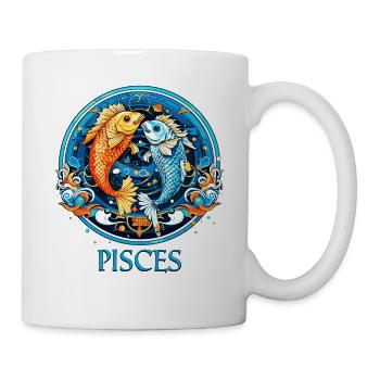 Seien Sie stolz auf Ihre einzigartigen Eigenschaften Fische Sternzeichen - Tasse - Weiß - Rechts