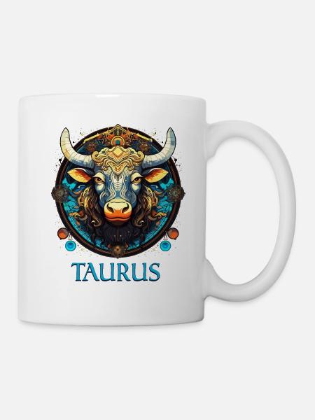 Aimez votre symbole du zodiaque Taureau Hommes et Femmes - Mug blanc - blanc